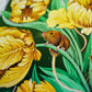 Mice and tulips - reduction linoprint, LIMITED EDITION