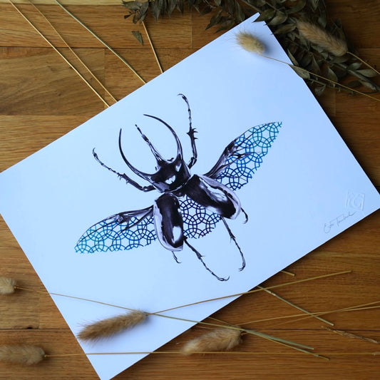Beetle print - A4